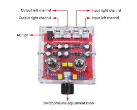 AC 12V Dual Channel 6J1 Electronic Tube Pre-Amplifier HIFI Class A Tone Board